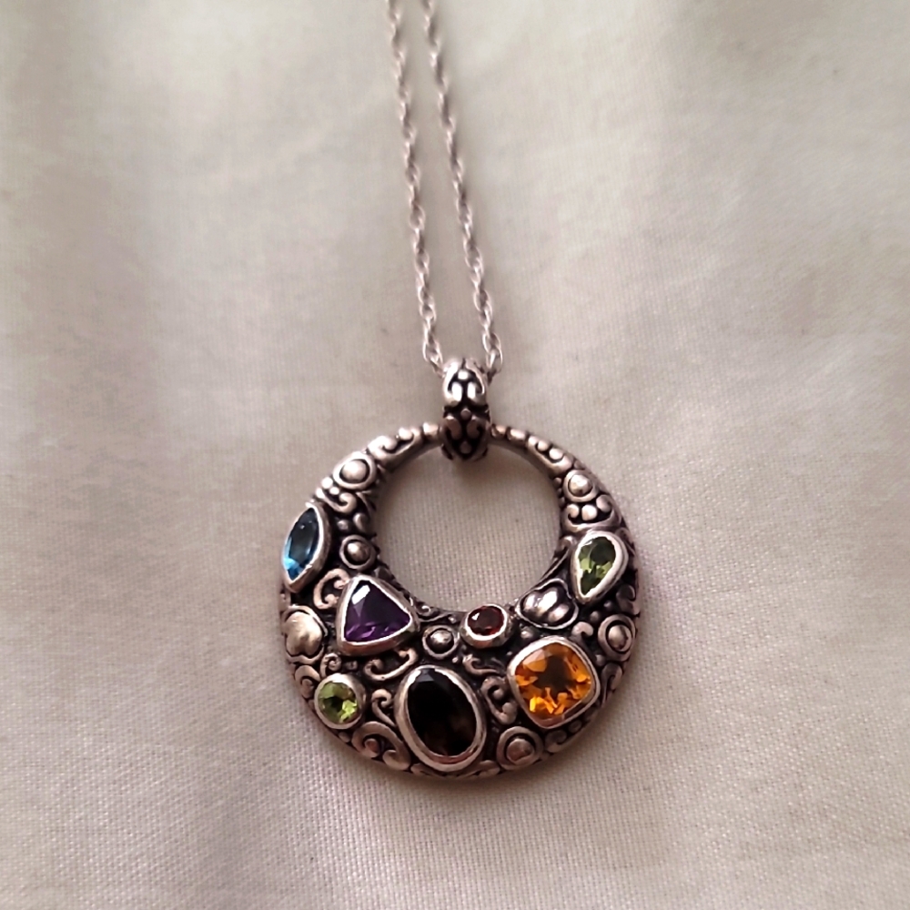 Vintage Multi Stone Necklace